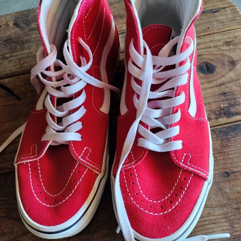 Vans Red High-Top Kids Shoes